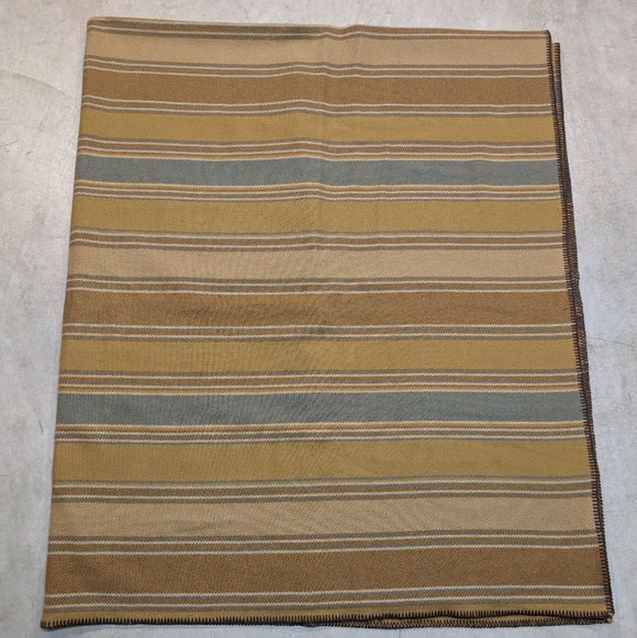 Pendleton Other - Pendleton Home Collection Wool Blanket 92.5x82 Tan and Gray Striped